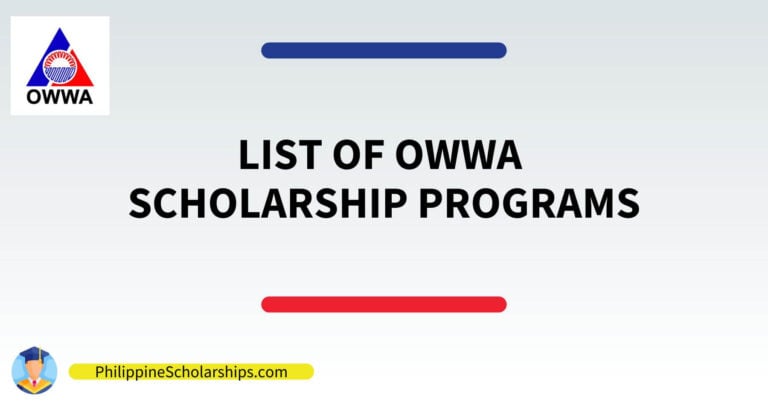 list of OWWA scholarship programs