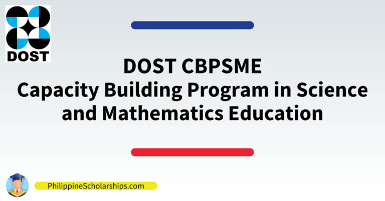 how to apply DOST CBPSME Capacity Building Program in Science and Mathematics Education