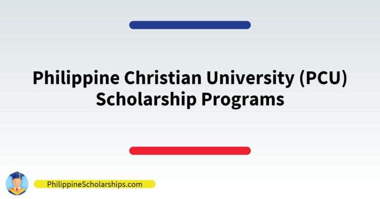 list of Philippine Christian University (PCU) Scholarship Programs