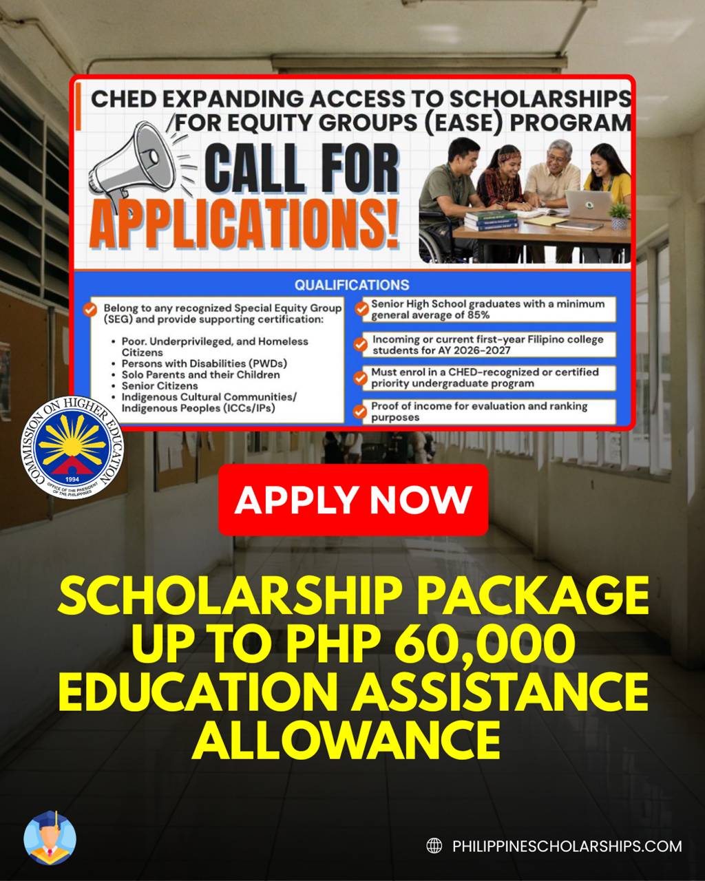 CHED EASE Scholarship Applications Open