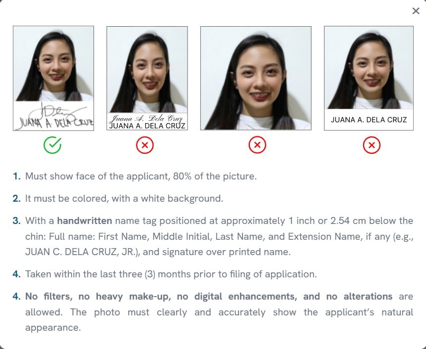Applicant Passport Size Picture