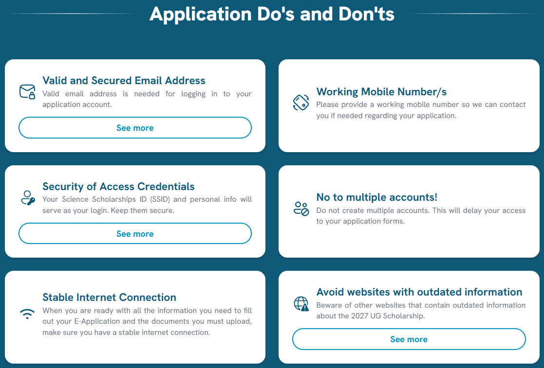 Application Do's and Dont's