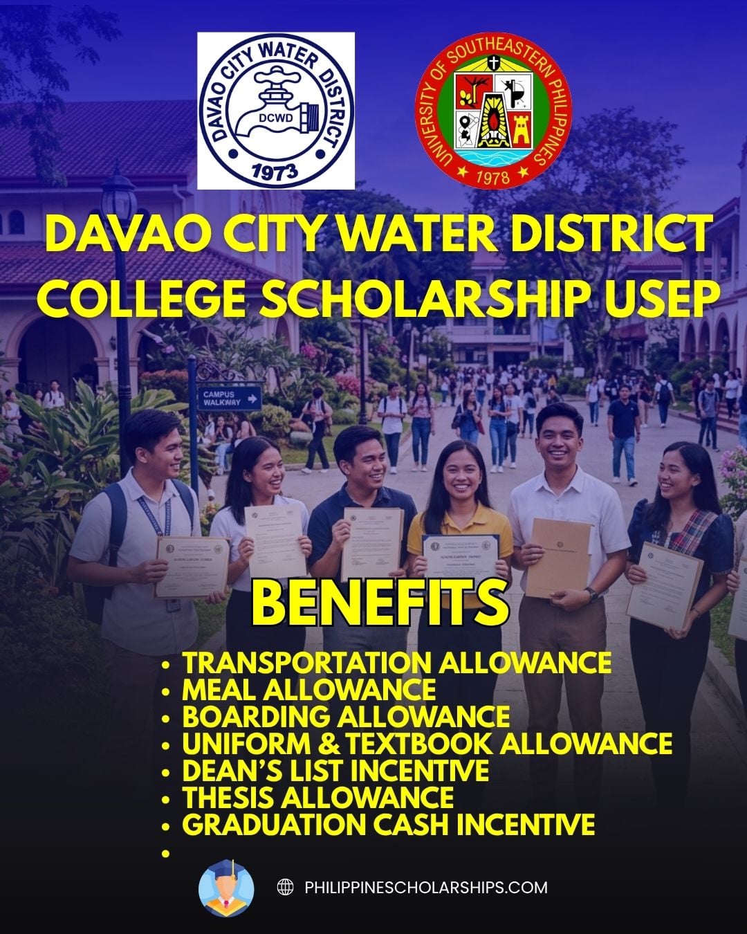 DAVAO CITY WATER DISTRICT COLLEGE SCHOLARSHIP USEP